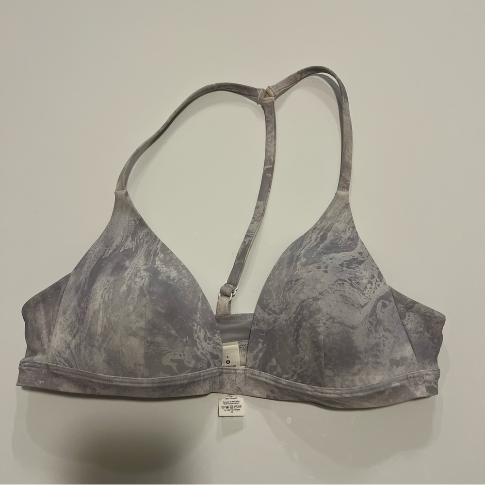 Lululemon Triangle Bikini Top Marble Print size 8